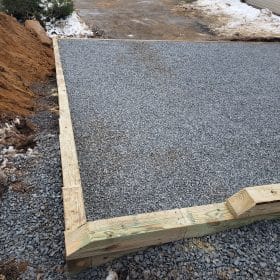 Pad and Retaining Wall