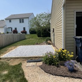 New shed stone pad