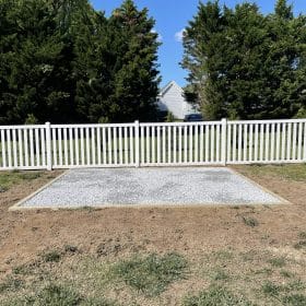 Pad installation for my shed.