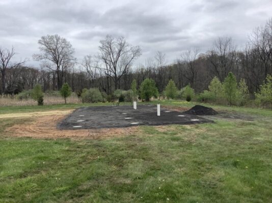 Gravel Horse Barn Foundation w/ Concrete Piers in Newtown, PA