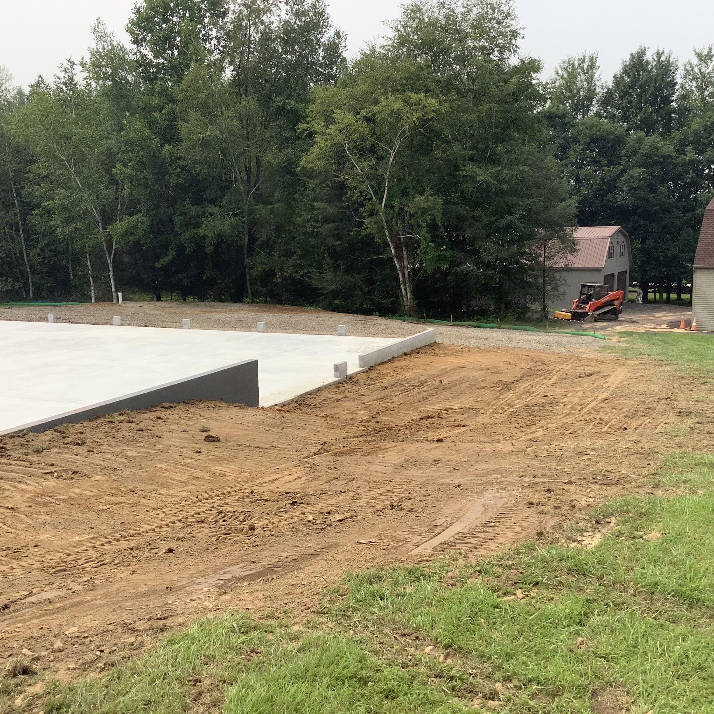 a concrete shed foundation in doylestown PA