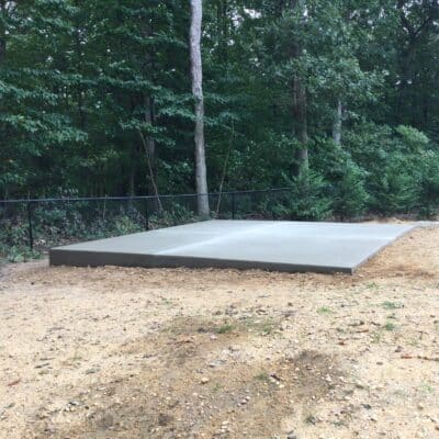 a concrete shed foundation in mullica hill NJ