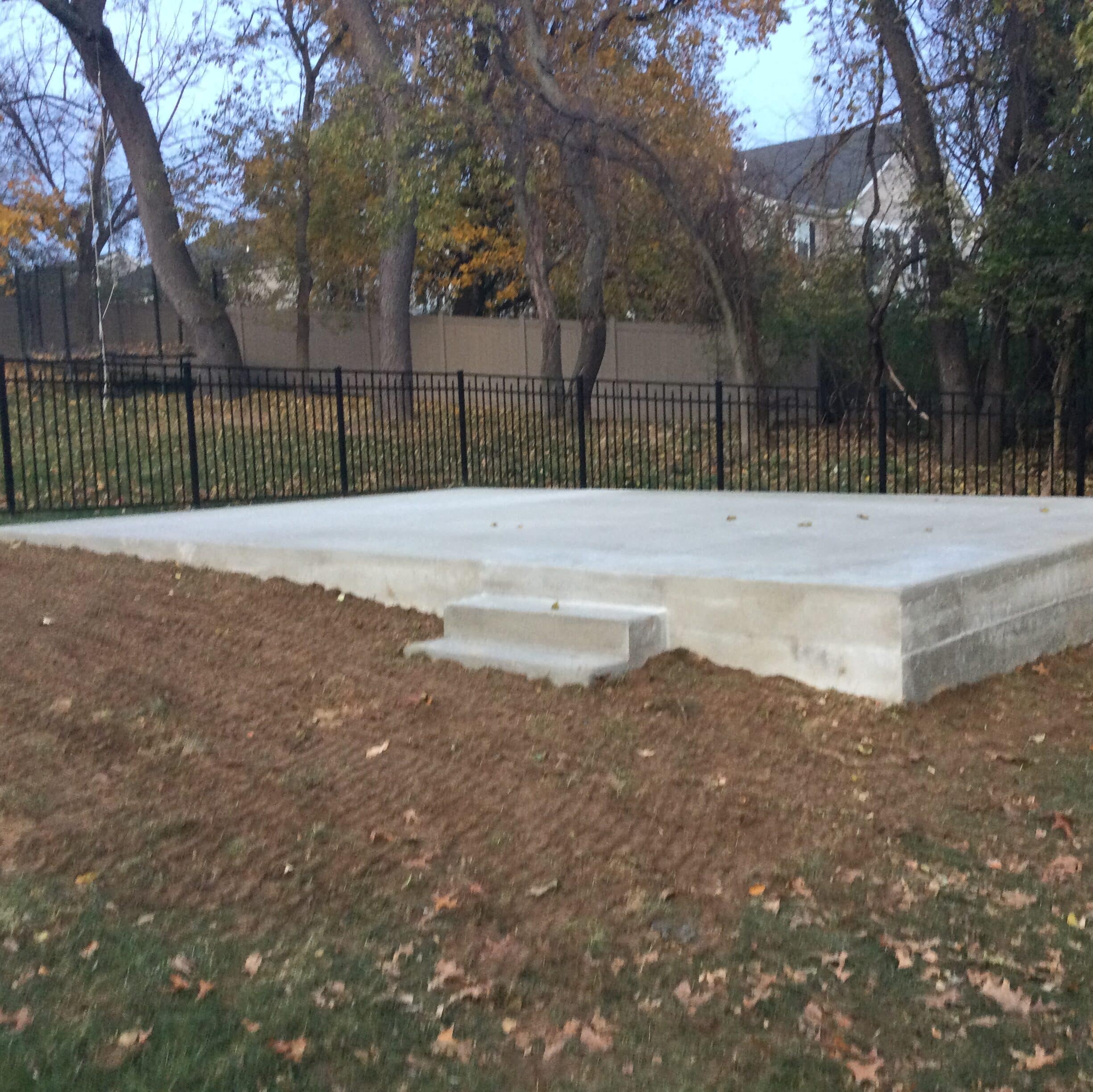 concrete shed & hot tub foundations in coopersburg PA