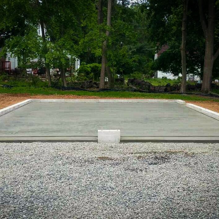 Concrete garage foundation in New York