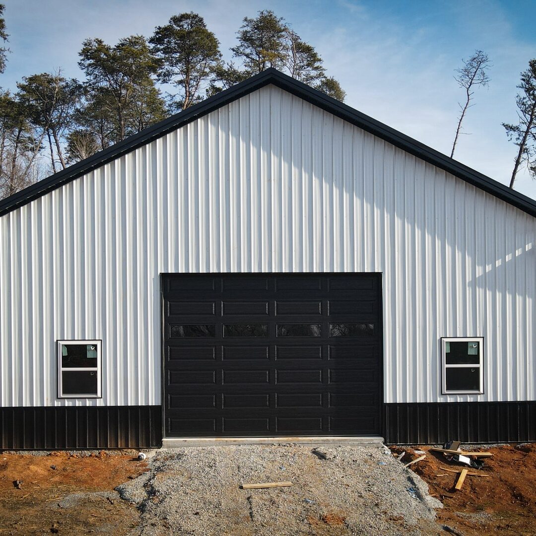 a pole barn with a pole barn foundation option