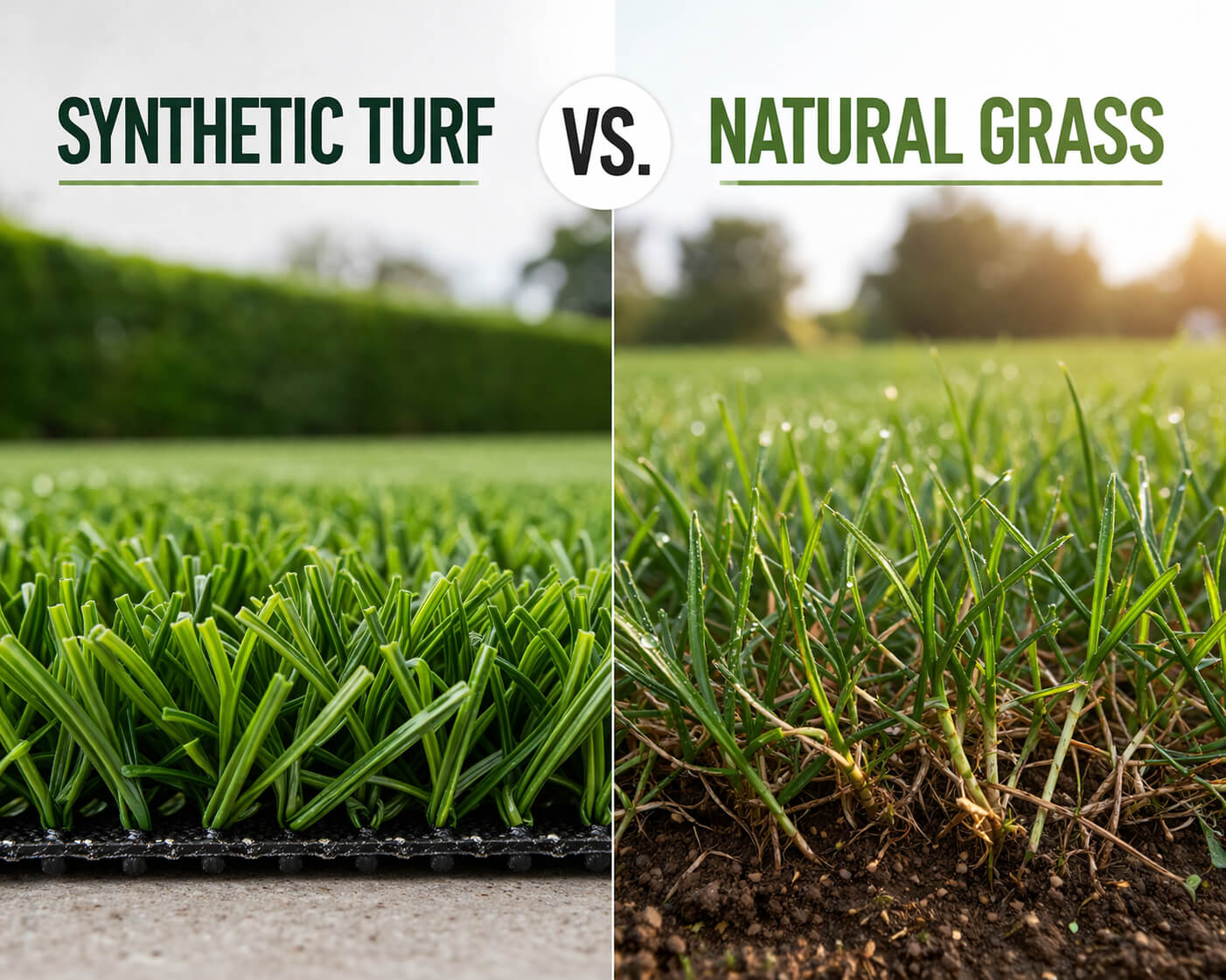 artificial turf vs natural grass