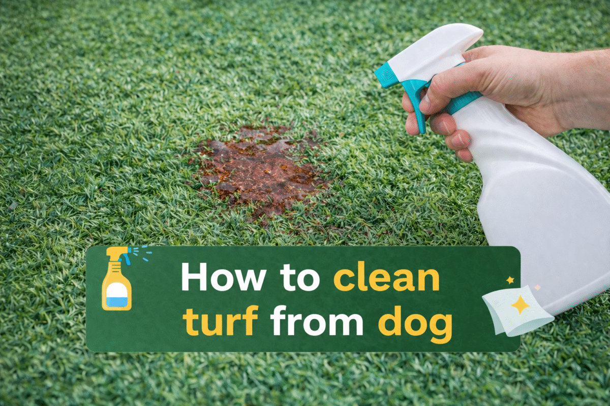 How to clean turf from dog pee