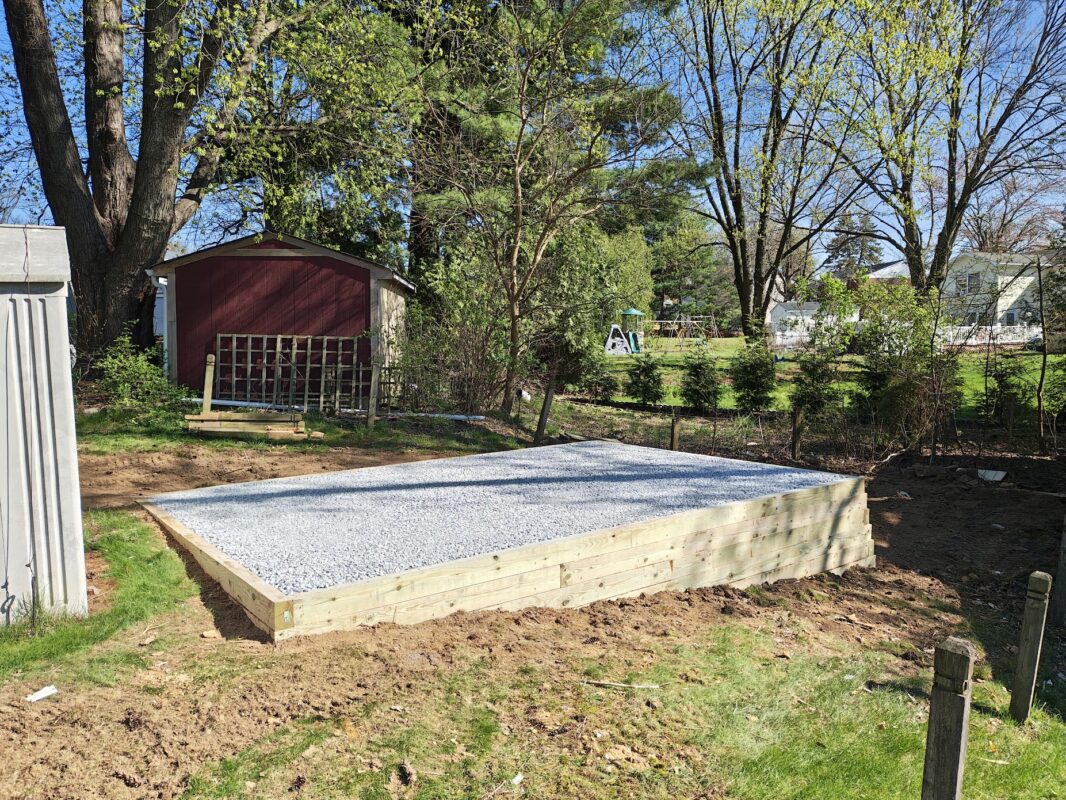 In C. – Stone Foundation and Shed Demo in Plymouth Meeting, PA — 1