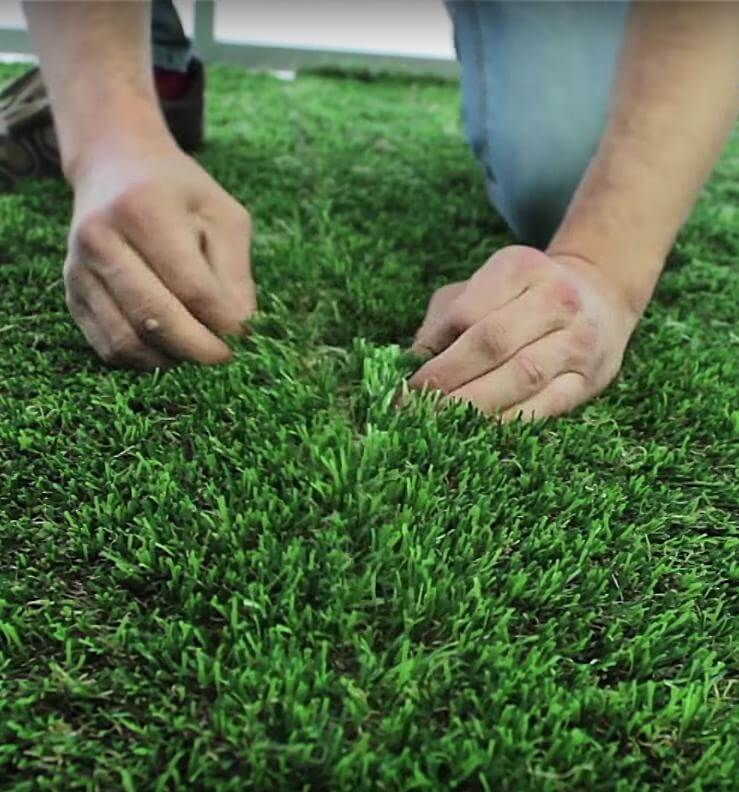 seam artificial turf