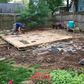 Shed demolition in New Jersey