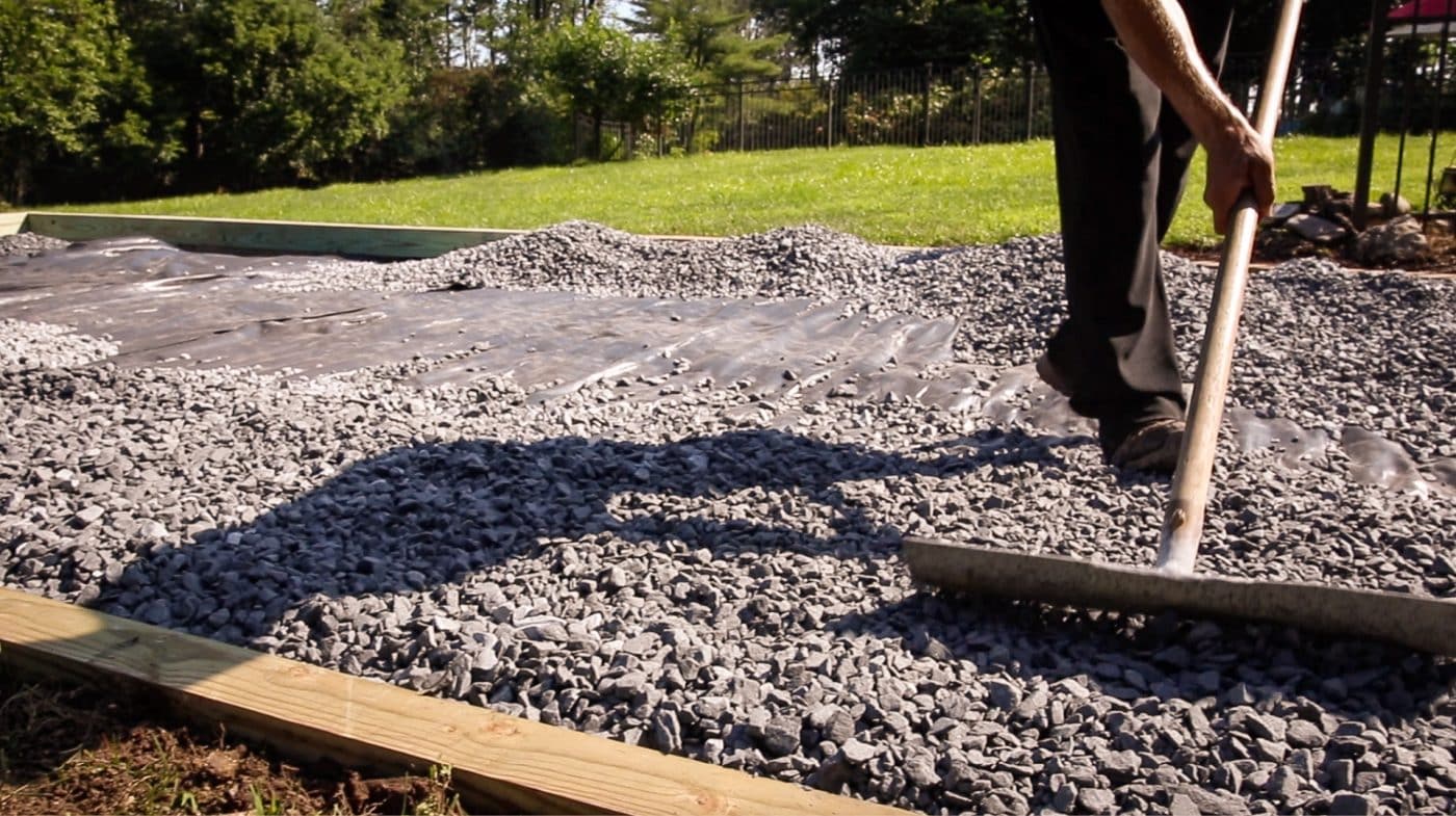 raking-stone-for-above-ground-pool-base