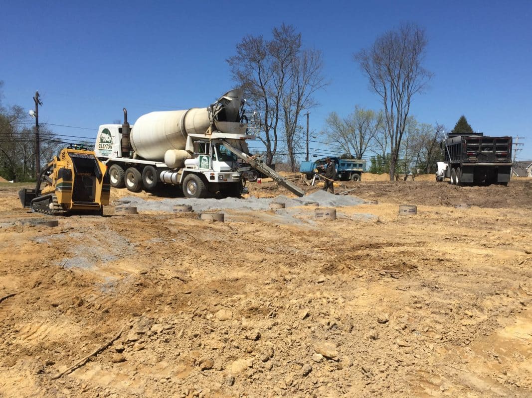 Concrete mixture for a garage foundation