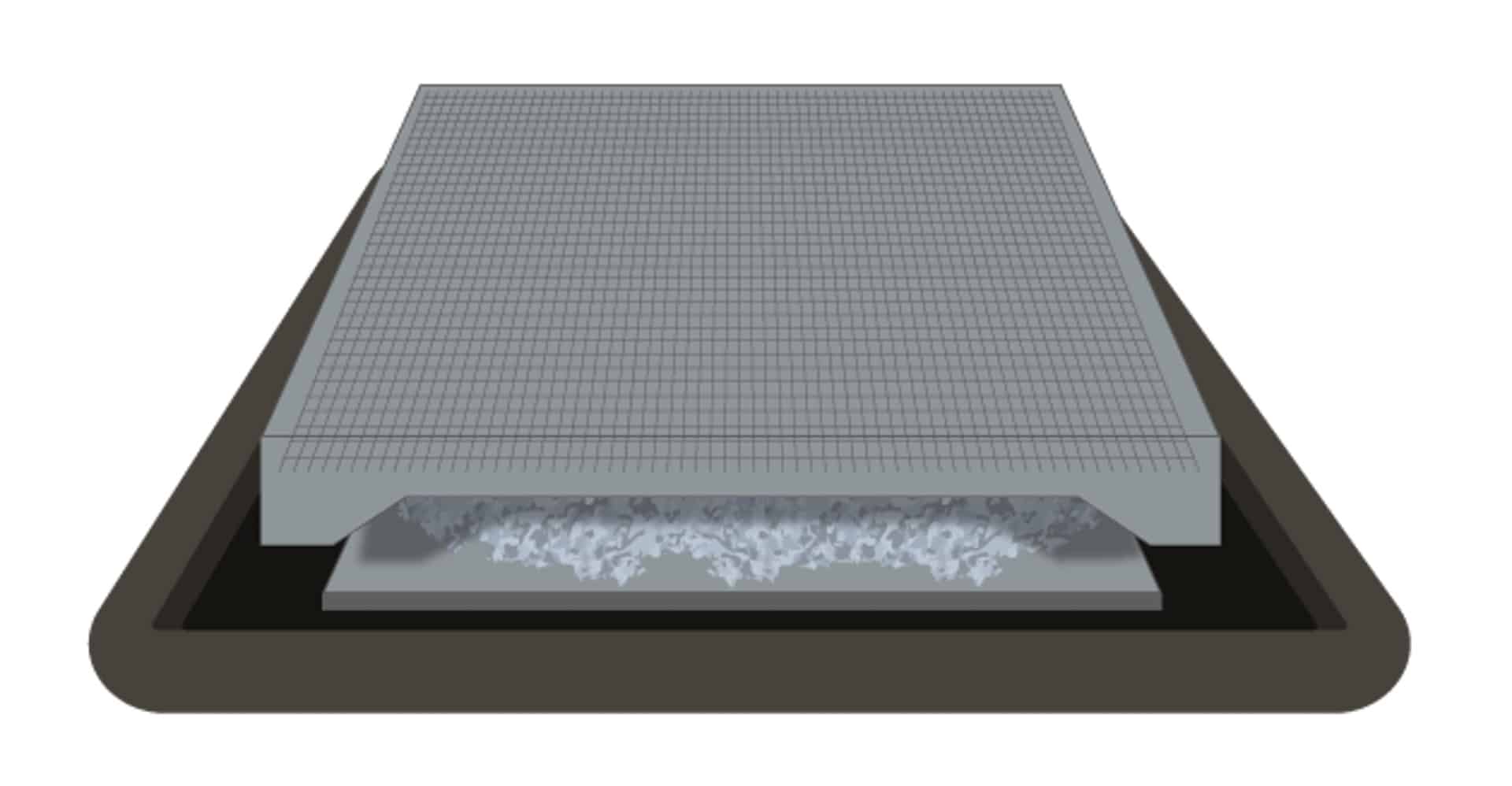 How Much Does Shed Site Prep Cost? A diagram of a concrete shed foundation