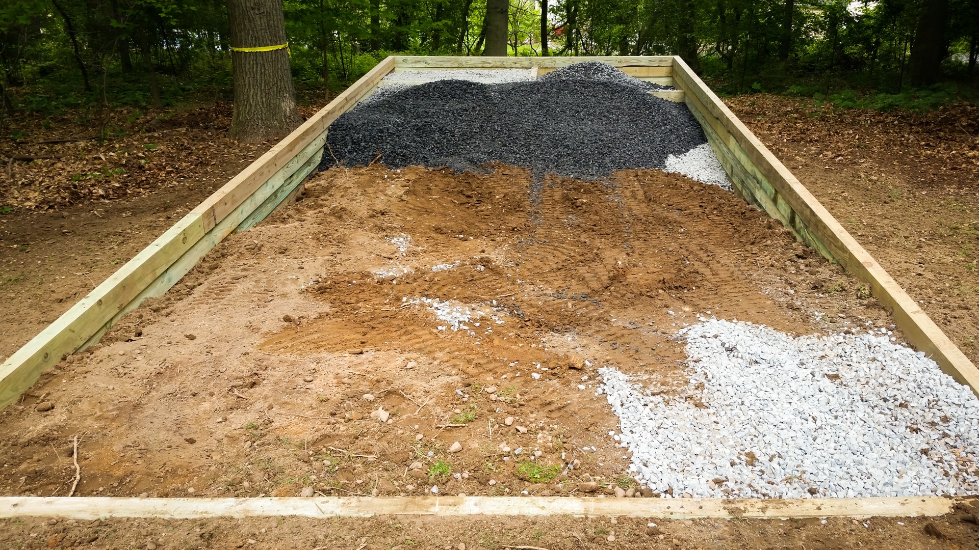 How Much Does Shed Site Prep Cost? A shed site prep project under construction