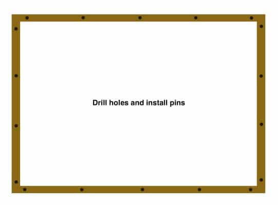 Drilling holes so that you can level the ground for a shed