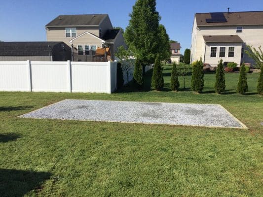 Gravel Shed Foundation in Pedricktown, NJ