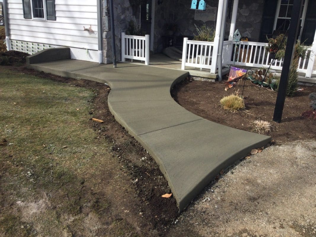 concrete walkway installation