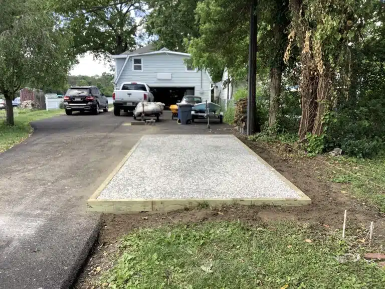 A shed foundation in Dundalk, MD