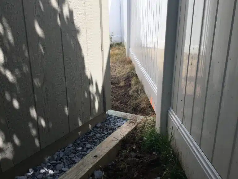 A shed on a crushed stone foundation in Quakertown, PA