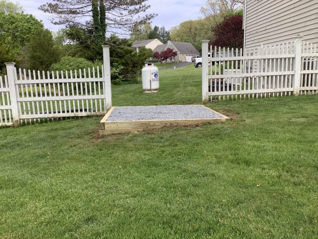 Shed foundation built in Doylestown, PA