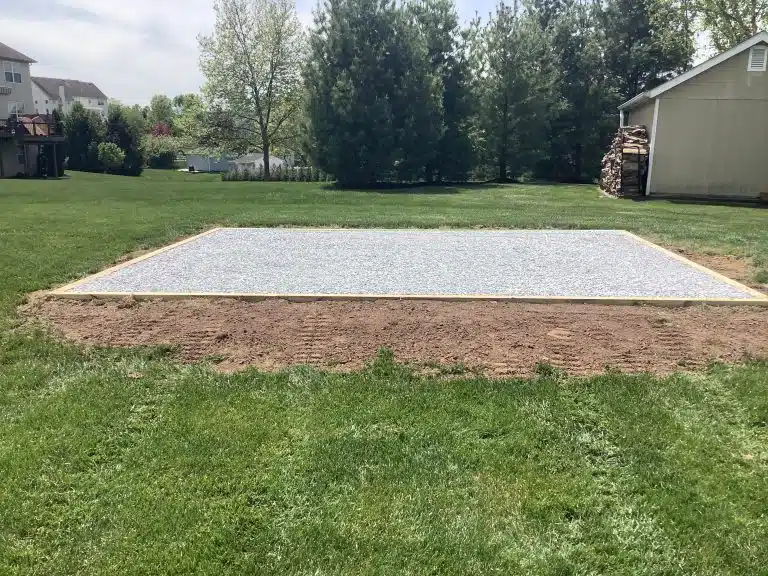 Gravel shed pad in Royersford, PA