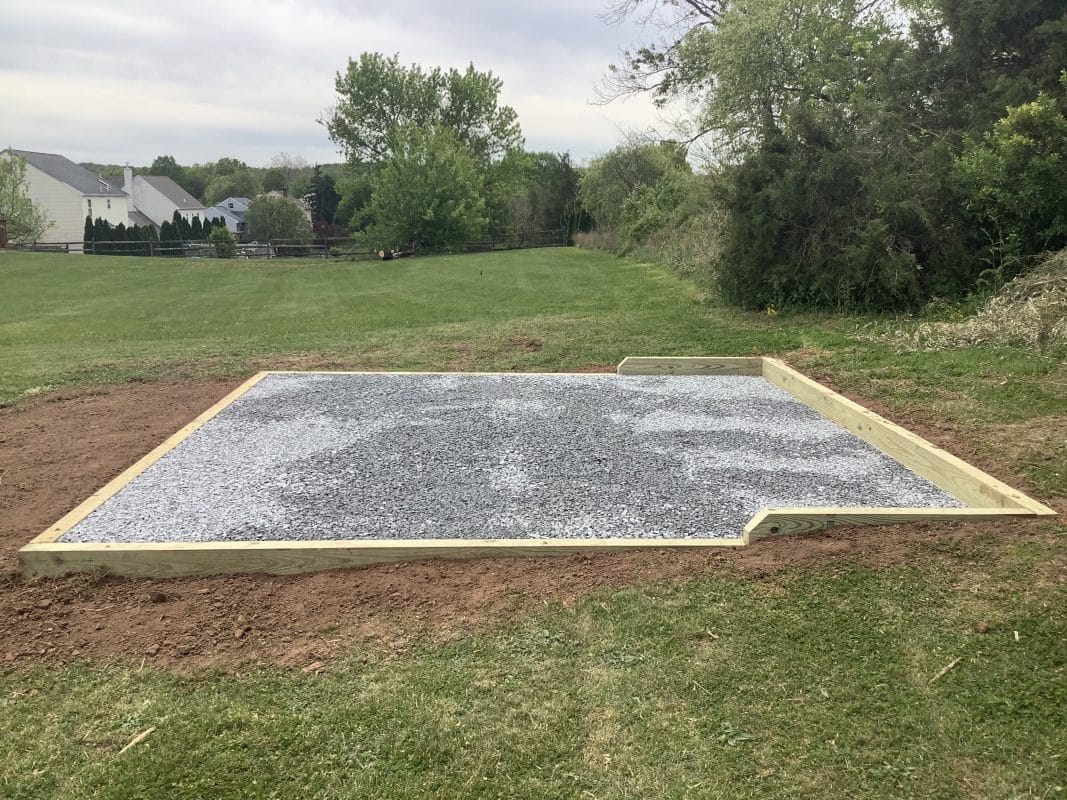 Shed foundation in Arbutus, MD