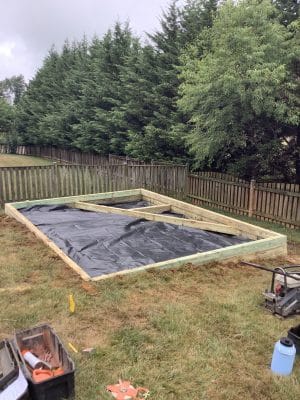 Building a gravel shed foundation in Boonsboro, MD