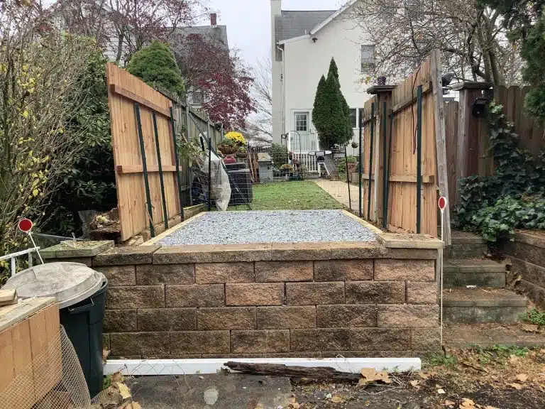 A gravel shed foundation in Kennett Square, PA