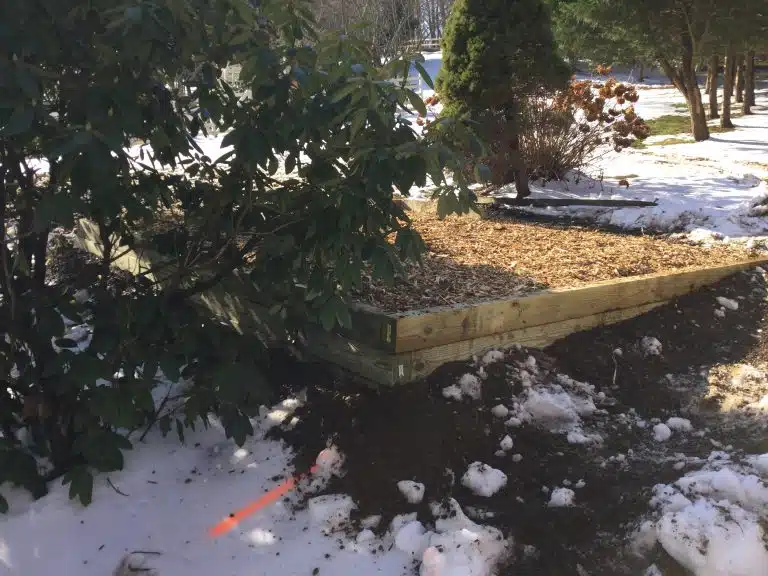 A hunting blind foundation in West Vincent Twp., PA