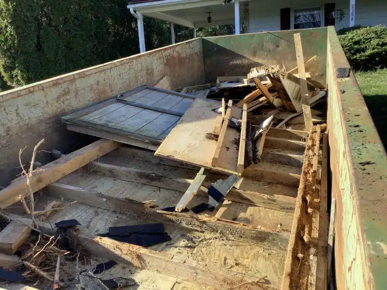 A gravel shed foundation in Sykesville, MD