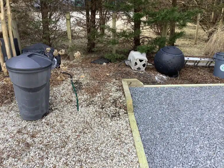 A gravel shed foundation in Barnegat Light, NJ