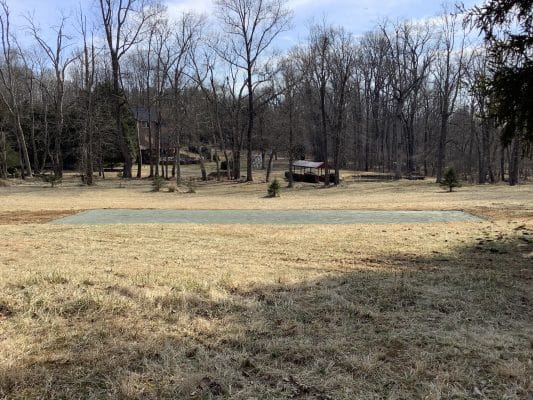 A horse barn foundation in Dayton MD