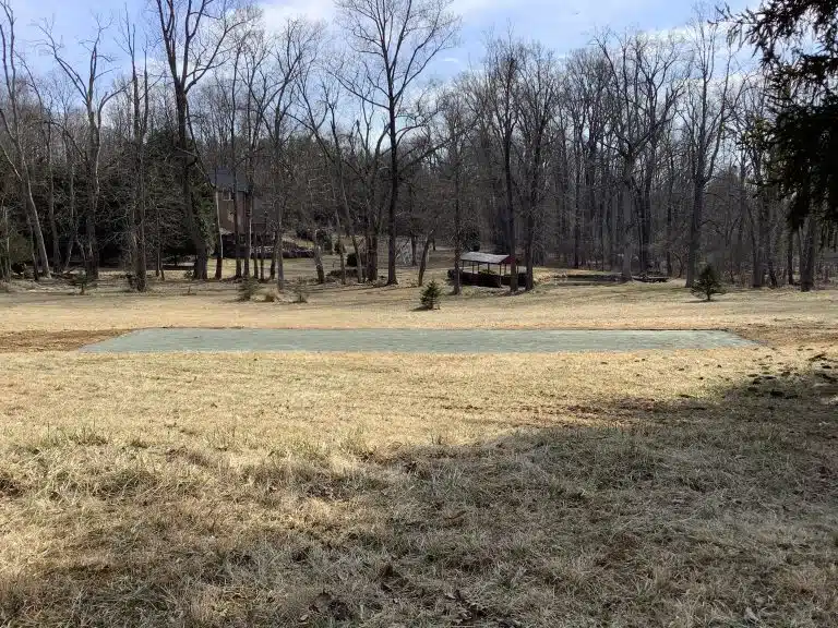 A horse barn foundation in Dayton MD