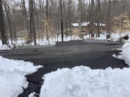 A gravel shed foundation in Greenlane PA