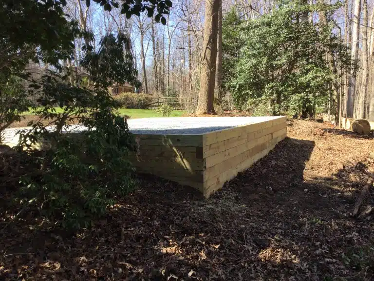 Gravel shed foundation in Oakton VA