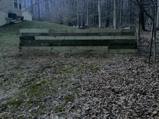 A gravel shed foundation in Fort Washington MD