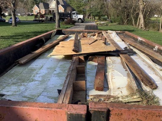 A shed removal in Hunt Valley, MD