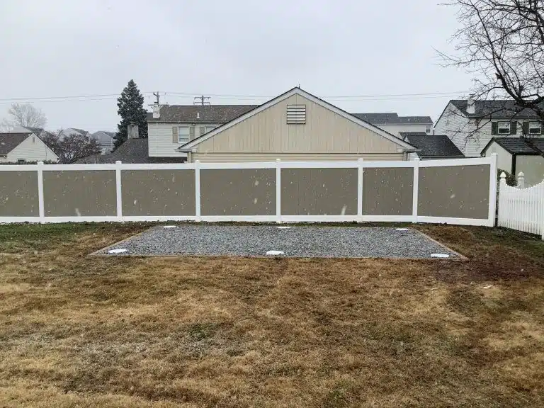 A gravel shed foundation in Warminster, PA