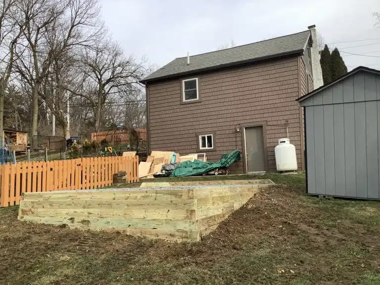 A gravel shed foundation in Coatesville, PA