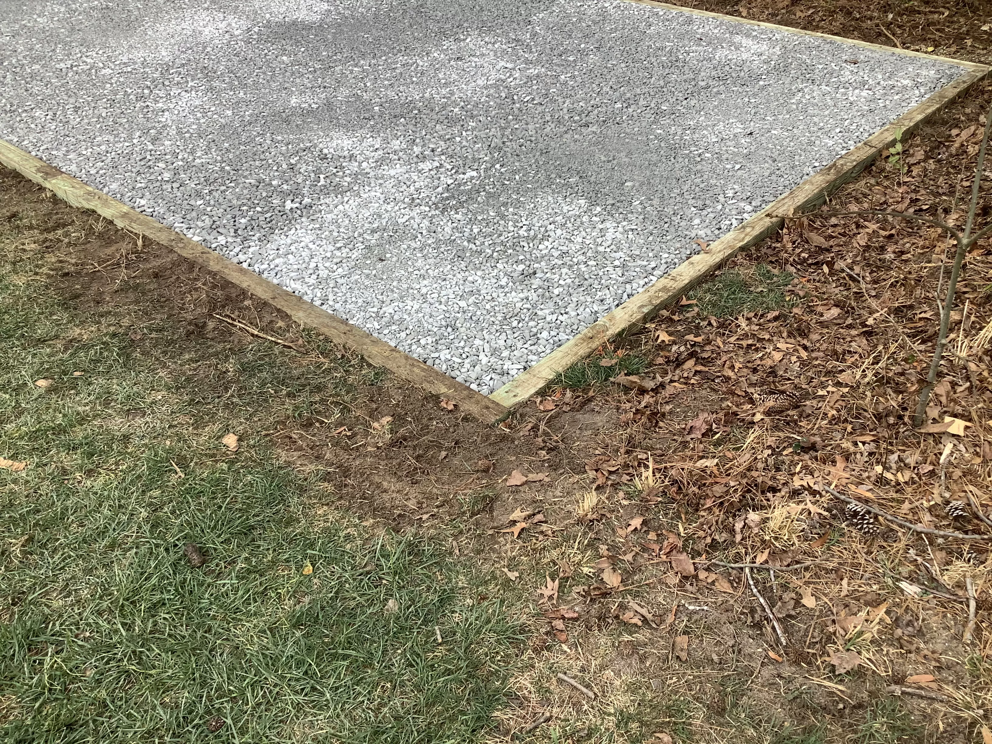 Gravel Shed Foundation in Milton, DE