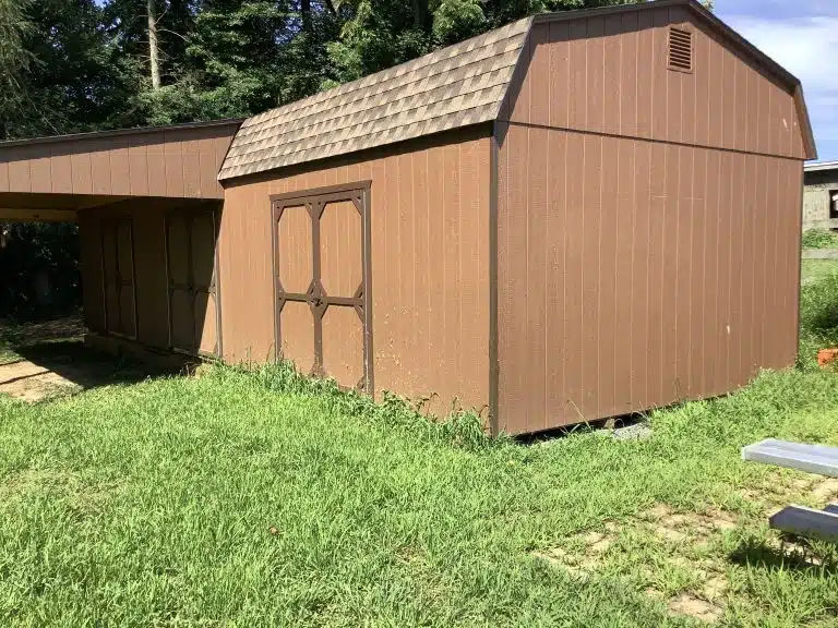 A shed on a foundation installed in Philadelphia, PA