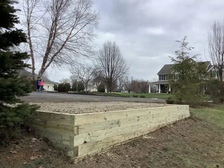A gravel shed foundation in Bloomsburg, PA