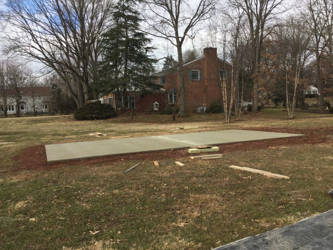 A concrete foundation in Lansdale PA
