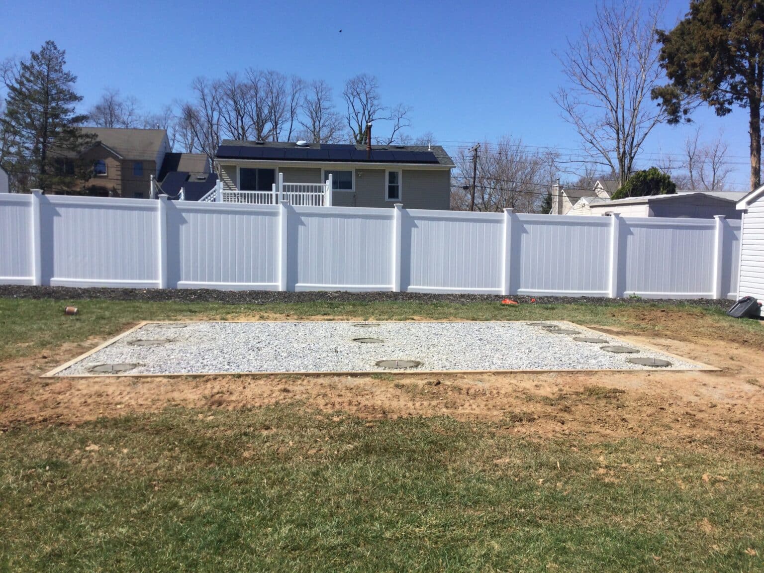 Eric B. Gravel and Concrete Piers Shed Foundation in Hazlet, NJ Site Preparations, LLC