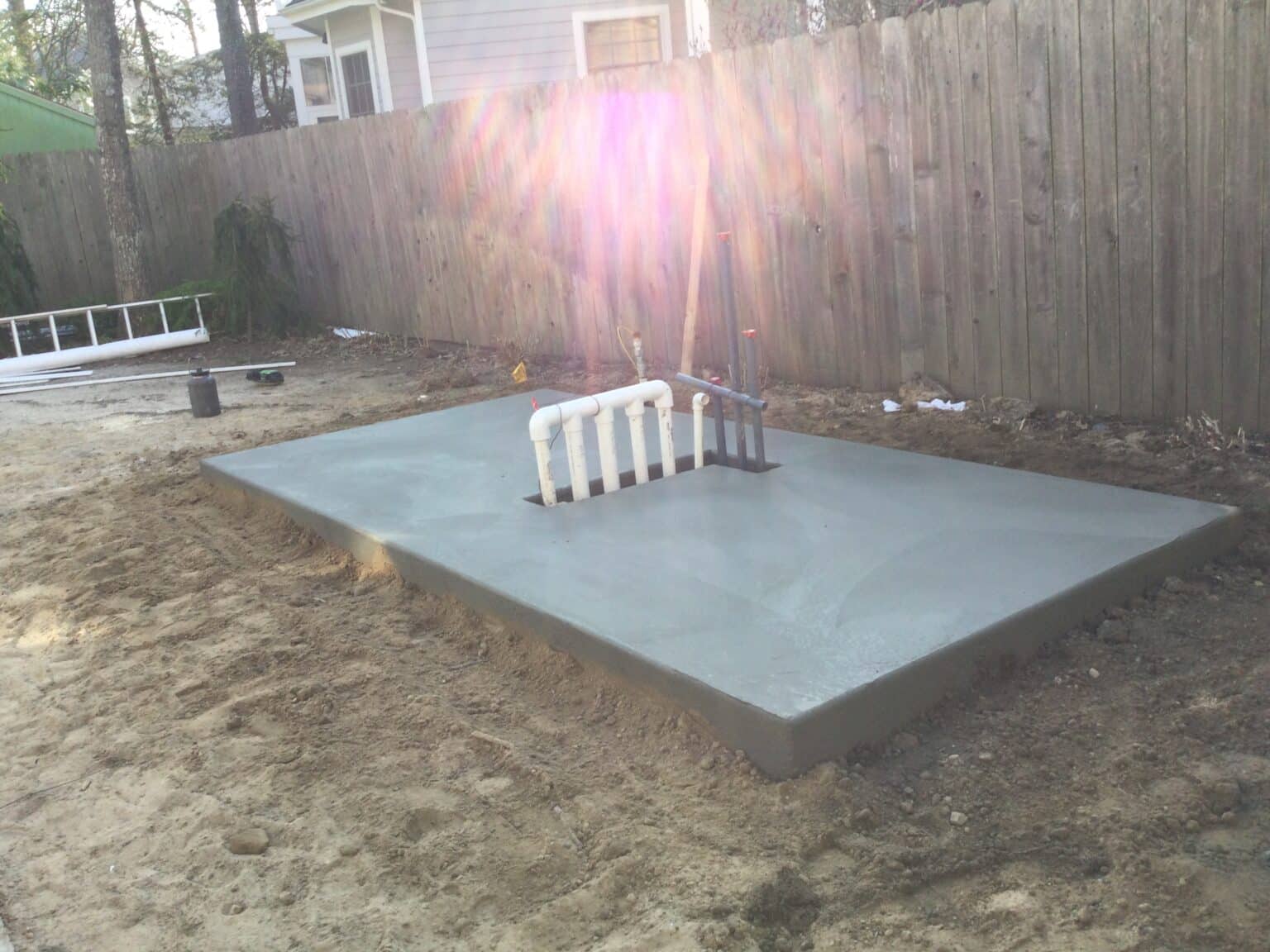 James W. Pool Equipment Pad Foundation in Rehoboth Beach, DE Site
