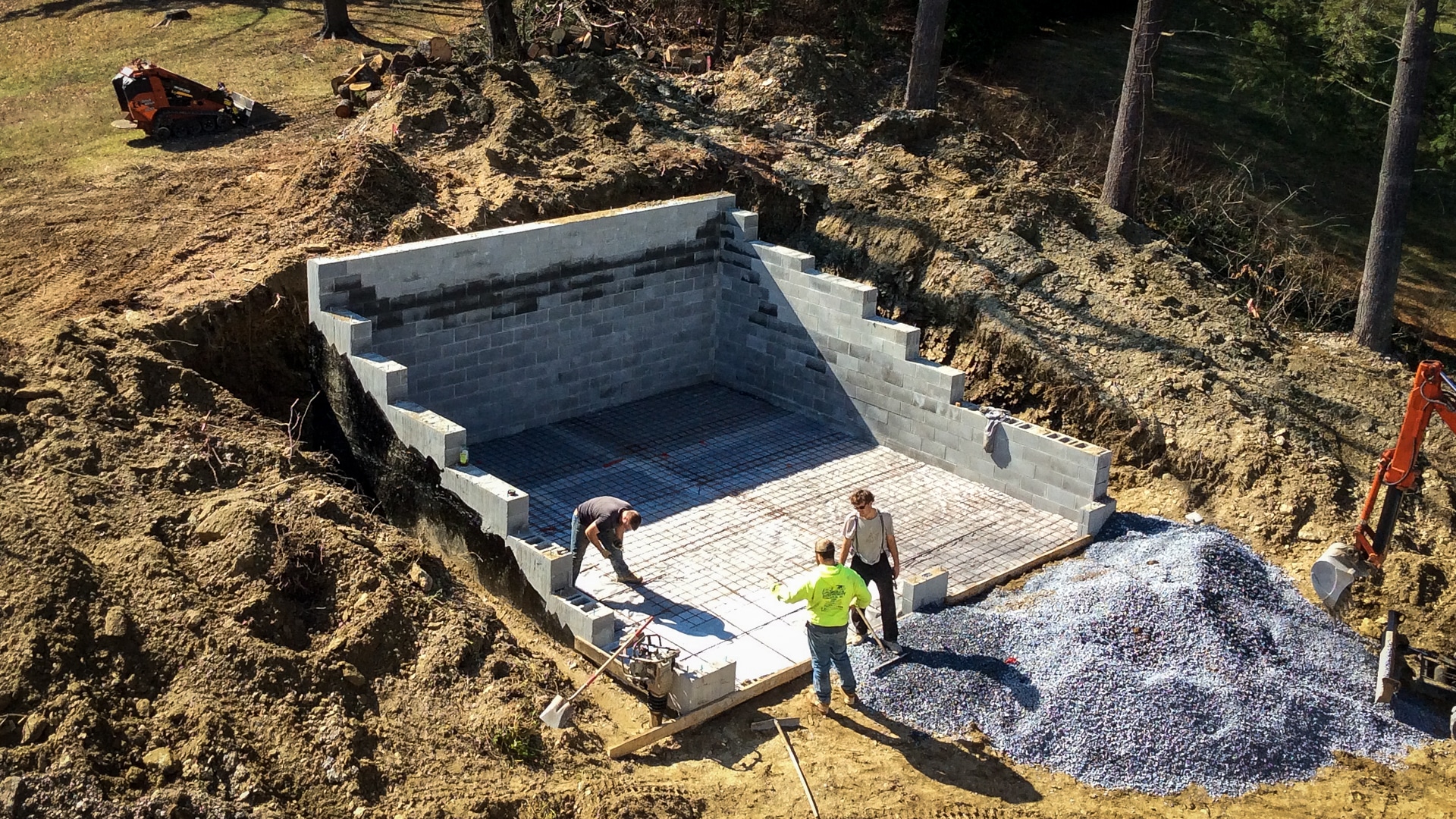 Gap, PA A crew building a concrete foundation for a garage in PA, NJ, NY, MD, VA, WV, CT, or DE