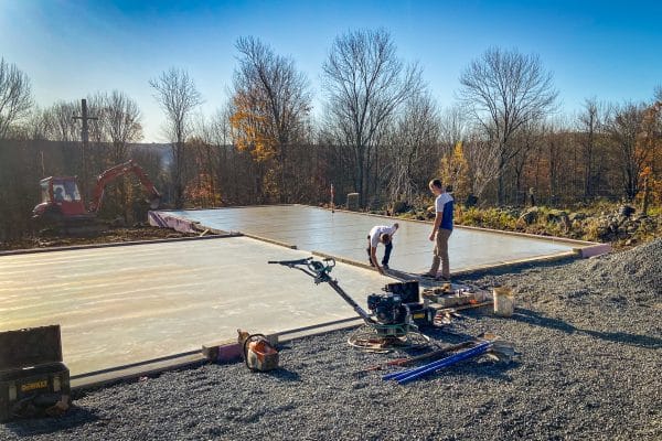 Concrete foundation by a residential excavation contractor in PA, MD, and DE