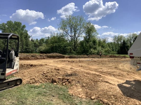 a concrete shed foundation in doylestown PA