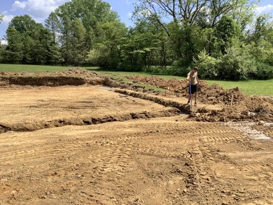 a concrete shed foundation in doylestown PA