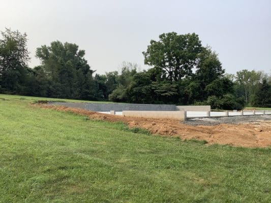 a concrete shed foundation in doylestown PA